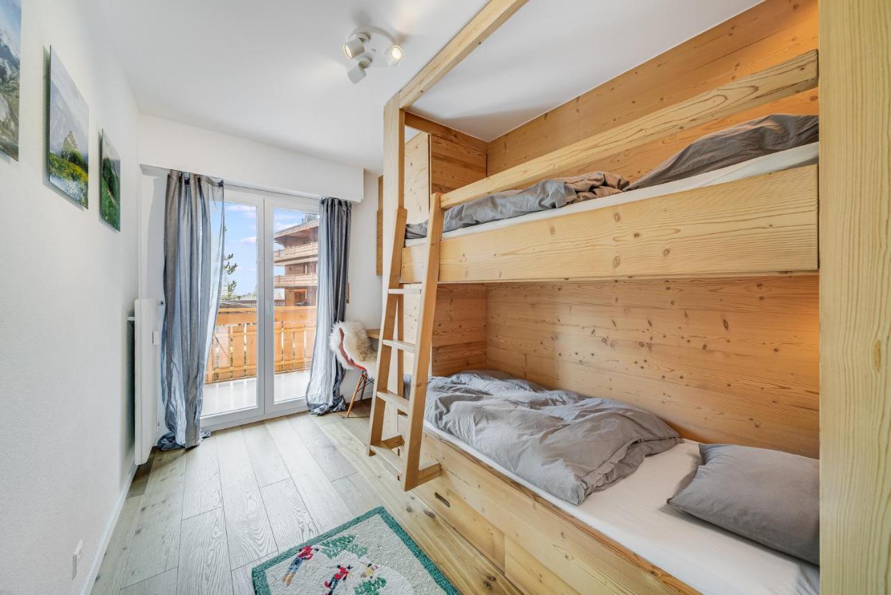 In The Heart Of Crans, Fireplace And Parking ภายนอก รูปภาพ